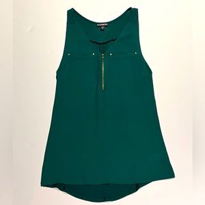 Express half zip tank top
